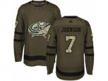 Columbus Blue Jackets #7 Jack Johnson Green Salute to Service Stitched NHL Jerse