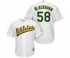 Oakland Athletics Paul Blackburn Replica White Home Cool Base Baseball Player Jersey