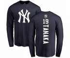 MLB Nike New York Yankees #19 Masahiro Tanaka Navy Blue Backer Long Sleeve T-Shirt
