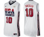 Nike Team USA #10 Clyde Drexler Swingman White 2012 Olympic Retro Basketball Jersey
