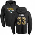 Jacksonville Jaguars #33 Chris Ivory Black Name & Number Logo Pullover Hoodie