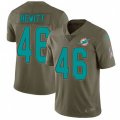 Miami Dolphins #46 Neville Hewitt Limited Olive 2017 Salute to Service NFL Jersey