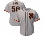 San Francisco Giants #58 Trevor Gott Grey Alternate Flex Base Authentic Collection Baseball Player Jersey