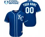 Kansas City Royals Customized Replica Blue Alternate 2 Cool Base Baseball Jersey