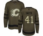 Calgary Flames #41 Mike Smith Authentic Green Salute to Service Hockey Jersey