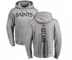 New Orleans Saints #80 Austin Carr Ash Backer Pullover Hoodie