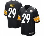 Pittsburgh Steelers #29 Kam Kelly Game Black Team Color Football Jersey