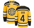 CCM Boston Bruins #4 Bobby Orr Authentic Gold Winter Classic Throwback NHL Jersey