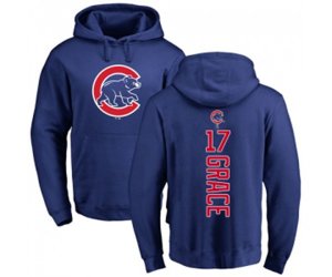 MLB Nike Chicago Cubs #17 Mark Grace Royal Blue Backer Pullover Hoodie