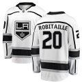 Los Angeles Kings #20 Luc Robitaille Authentic White Away Fanatics Branded Breakaway NHL Jersey
