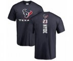 Houston Texans #23 Carlos Hyde Navy Blue Backer T-Shirt