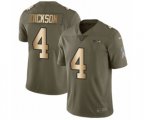 Seattle Seahawks #4 Michael Dickson Limited Olive Gold 2017 Salute to Service NFL Jersey