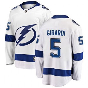 Tampa Bay Lightning #5 Dan Girardi Fanatics Branded White Away Breakaway NHL Jersey