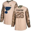 St. Louis Blues #26 Paul Stastny Authentic Camo Veterans Day Practice NHL Jersey