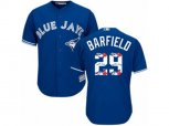 Toronto Blue Jays #29 Jesse Barfield Authentic Blue Team Logo Fashion MLB Jersey