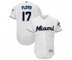 Miami Marlins Cliff Floyd White Home Flex Base Authentic Collection Baseball Player Jersey