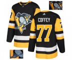 Adidas Pittsburgh Penguins #77 Paul Coffey Authentic Black Fashion Gold NHL Jersey
