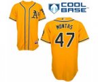 Oakland Athletics Frankie Montas Replica Gold Alternate 2 Cool Base Baseball Player Jersey