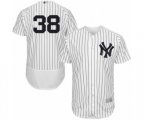New York Yankees #38 Cameron Maybin White Home Flex Base Authentic Collection Baseball Jersey
