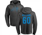 Carolina Panthers #60 Daryl Williams Ash One Color Pullover Hoodie