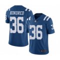Indianapolis Colts #36 Derrick Kindred Limited Royal Blue Rush Vapor Untouchable Football Jersey