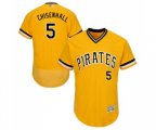 Pittsburgh Pirates #5 Lonnie Chisenhall Gold Alternate Flex Base Authentic Collection Baseball Jersey