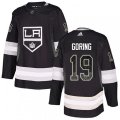 Los Angeles Kings #19 Butch Goring Authentic Black Drift Fashion NHL Jersey