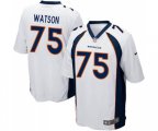 Denver Broncos #75 Menelik Watson Game White Football Jersey