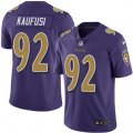 Baltimore Ravens #92 Bronson Kaufusi Limited Purple Rush Vapor Untouchable NFL Jersey