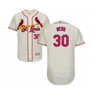 St. Louis Cardinals #30 Tyler Webb Cream Alternate Flex Base Authentic Collection Baseball Player Jersey