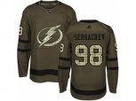 Tampa Bay Lightning #98 Mikhail Sergachev Green Salute to Service Stitched NHL Jersey