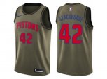 Detroit Pistons #42 Jerry Stackhouse Green Salute to Service NBA Swingman Jersey