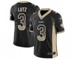 New Orleans Saints #3 Wil Lutz Limited Black Rush Drift Fashion Football Jersey
