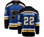 St. Louis Blues #22 Chris Thorburn Fanatics Branded Royal Blue Home Breakaway NHL Jersey