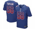 New York Giants #56 Lawrence Taylor Elite Royal Blue Home Drift Fashion Football Jersey