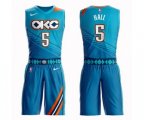 Oklahoma City Thunder #5 Devon Hall Swingman Turquoise Basketball Suit Jersey - City Edition
