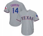 Texas Rangers #14 Asdrubal Cabrera Replica Grey Road Cool Base Baseball Jersey