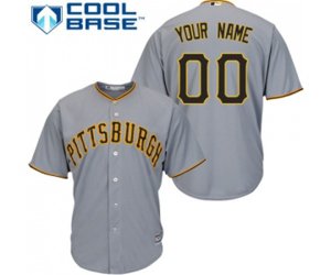 Pittsburgh Pirates Customized Replica Grey Road Cool Base Baseball Jersey