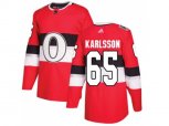 Adidas Ottawa Senators #65 Erik Karlsson Red Authentic 2017 100 Classic Stitched NHL Jersey