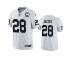 Oakland Raiders #28 Josh Jacobs White 60th Anniversary Vapor Untouchable Limited Player 100th Season Football Jersey