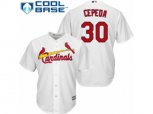 St. Louis Cardinals #30 Orlando Cepeda Authentic White Home Cool Base MLB Jersey