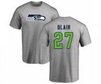 Seattle Seahawks #27 Marquise Blair Ash Name & Number Logo T-Shirt