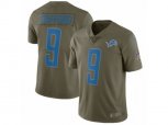 Detroit Lions #9 Matthew Stafford Limited Olive 2017 Salute to Service NFL Jersey