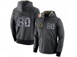 San Francisco 49ers #80 Jerry Rice Stitched Black Anthracite Salute to Service Player Performance Hoodie