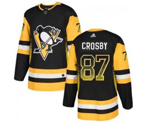 Adidas Pittsburgh Penguins #87 Sidney Crosby Authentic Black Drift Fashion NHL Jersey