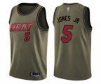 Miami Heat #5 Derrick Jones Jr Swingman Green Salute to Service Basketball Jersey