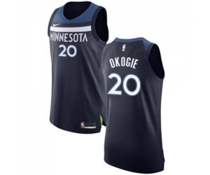 Minnesota Timberwolves #20 Josh Okogie Authentic Navy Blue NBA Jersey - Icon Edition
