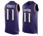 Baltimore Ravens #11 Seth Roberts Limited Purple Player Name & Number Tank Top Football Jersey