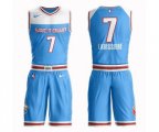 Sacramento Kings #7 Skal Labissiere Swingman Blue Basketball Suit Jersey - City Edition