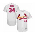 St. Louis Cardinals #34 Yairo Munoz White Home Flex Base Authentic Collection Baseball Player Jersey
